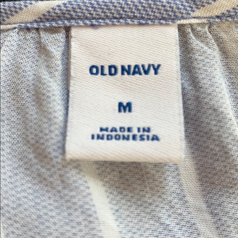 Old Navy Flutter Sleeve/Vertical Stripe/100viscose - image 6